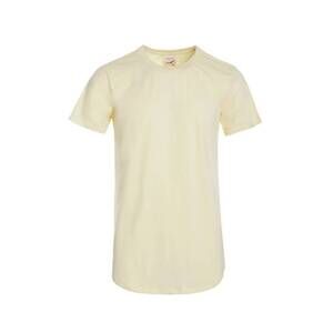 NEW HAWKS BAY men's hem curve premium cotton crew neck t-shirt in wax yellow